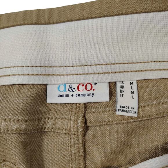 Denim & Co. Women's Brown Camo Comfy Knit Straight Leg Pull-On Jean Size M - Picture 3 of 6